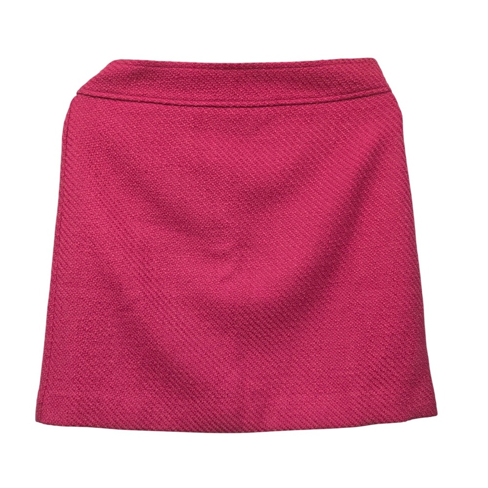 J.Crew Tweed A-Line Skirt Sz 8 Pink Fuchsia Mini Above Knee Preppy Workwear